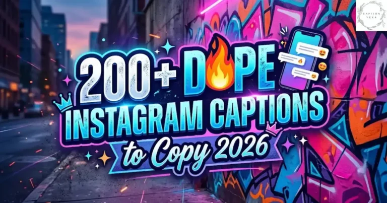 200+ Dope Instagram Captions to Copy 2026