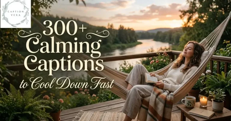 300+ Calming Captions to Cool Down Fast