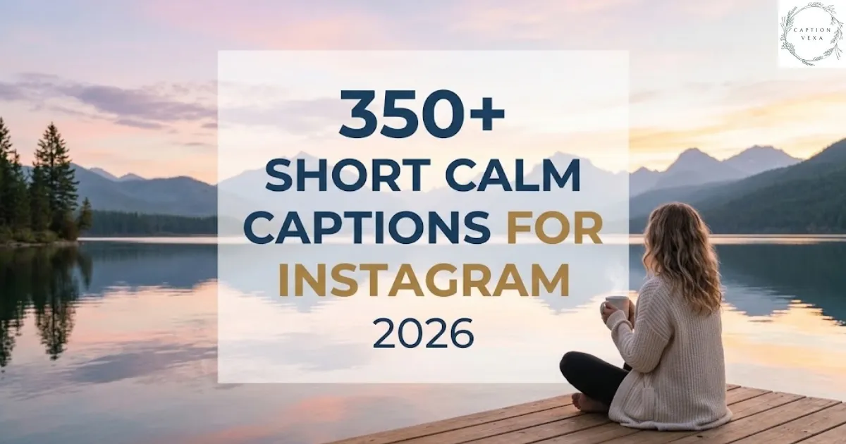 350+ Short Calm Captions for Instagram 2026