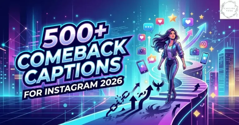 500+ Comeback Captions for Instagram 2026