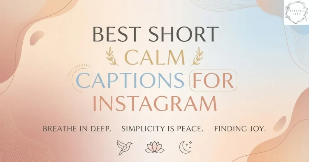Best Short Calm Captions for Instagram