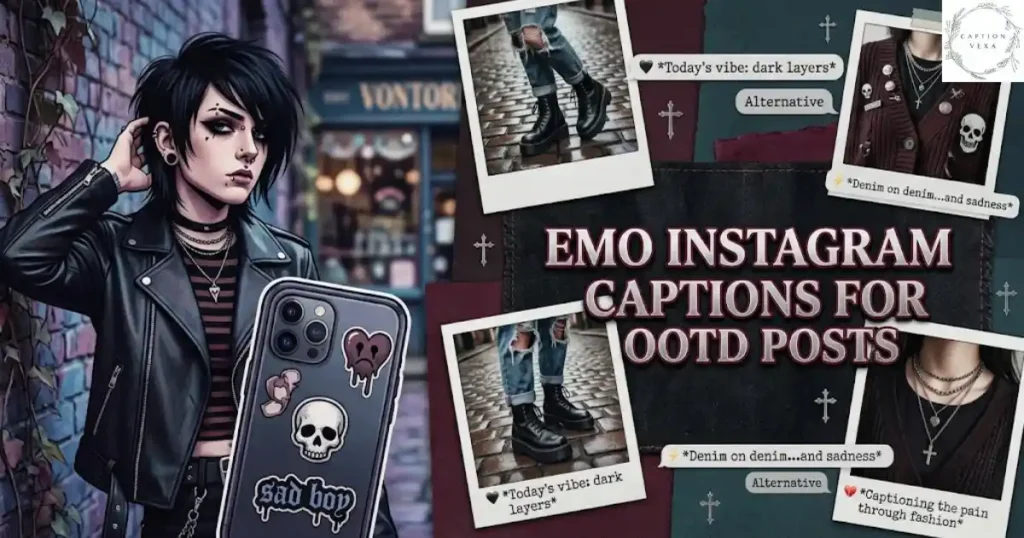 Emo Instagram Captions for OOTD Posts