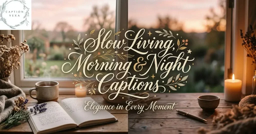 Slow Living, Morning and Night Captions