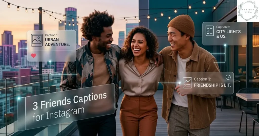 3 Friends Captions for Instagram