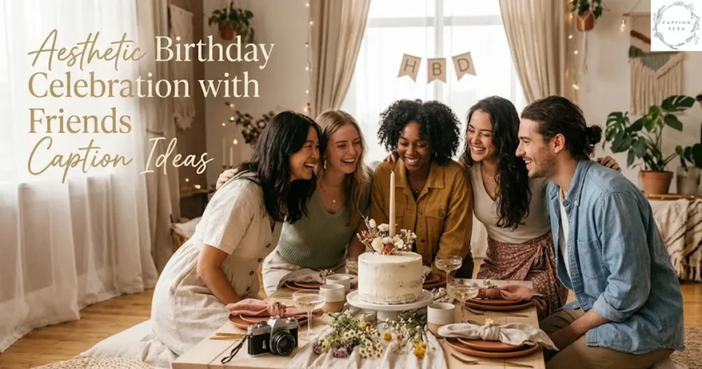 Aesthetic Birthday Celebration with Friends Caption Ideas