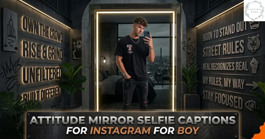 Attitude Mirror Selfie Captions for Instagram for Boy
