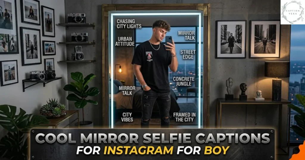 Cool Mirror Selfie Captions for Instagram for Boy