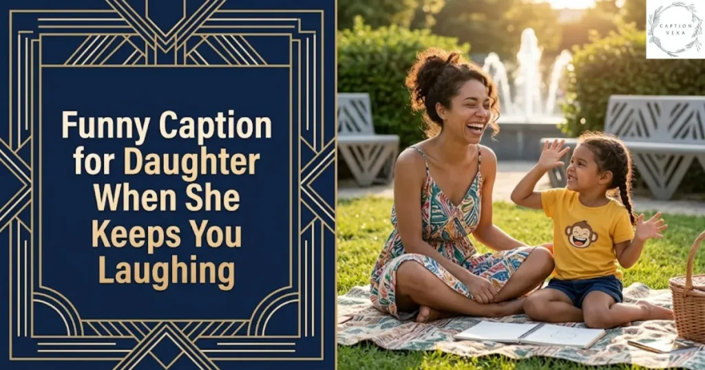 Funny Caption for Daughter When She Keeps You Laughing