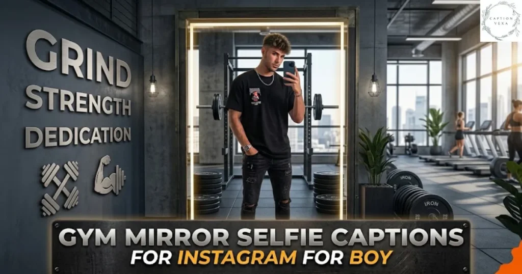 Gym Mirror Selfie Captions for Instagram for Boy