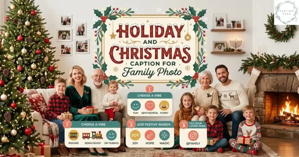 Holiday and Christmas Caption for Family Photo