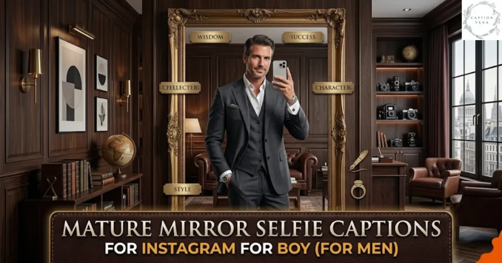 Mature Mirror Selfie Captions for Instagram for Boy (For Men)