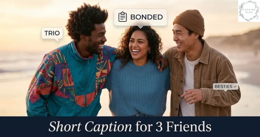 Short Caption for 3 Friends